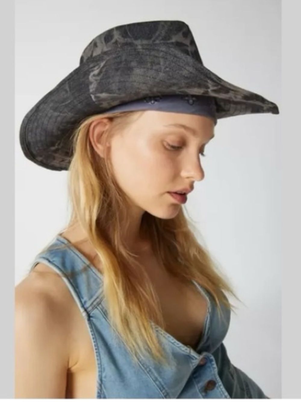Urban Outfitters Wyeth Walker Denim Cowboy Black Hat
